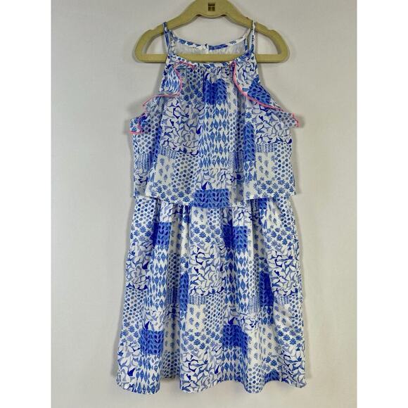 Lot Of 2 Vineyard Vines Girls 7/8 Dresses 100% Cotton Summer Coastal Beach - Picture 5 of 16